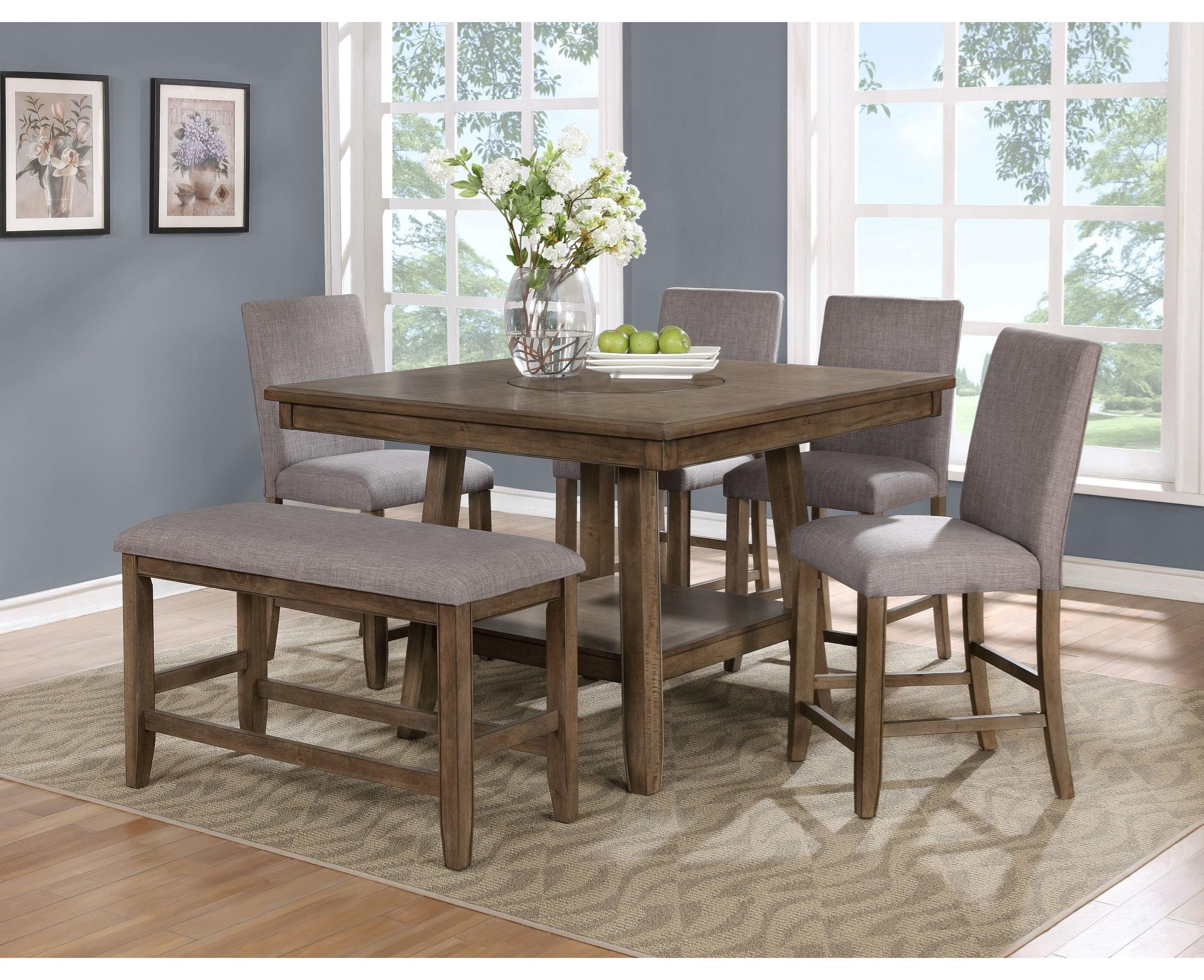 Crown Mark Manning Counter Height Table with 4 Stools Royal Furniture